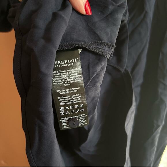 Liverpool Popover Shirtdress Collar Long Sleeve Button Front Cosmic Navy NWT L‎ - Picture 8 of 8